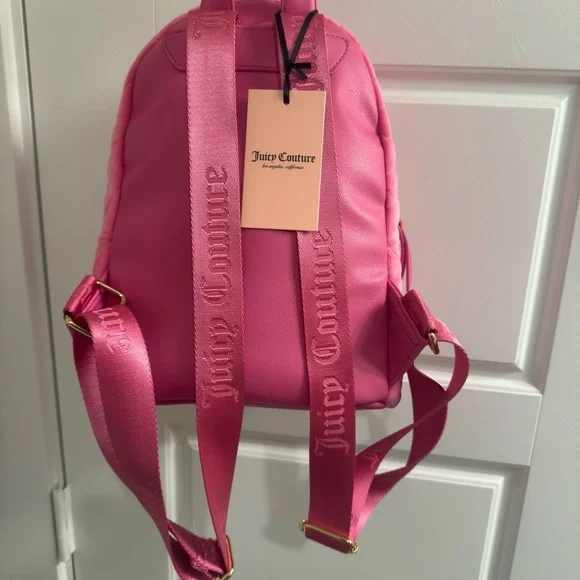 Juicy Couture JUICY PINK
ROYAL MOMENT MEDIUM BACKPACK, hot-Pink Quilted Backpack - Picture 8 of 9
